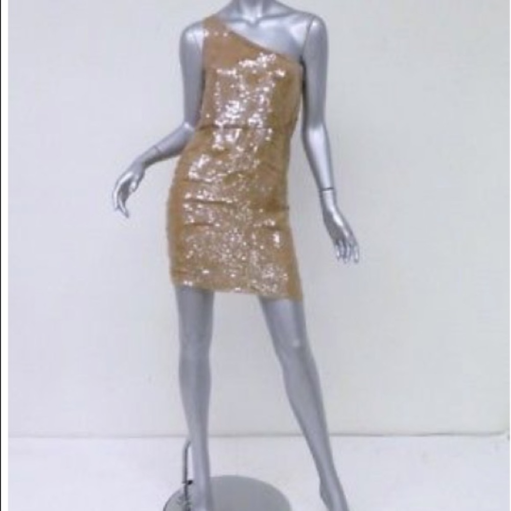 Alice + Olivia One Shoulder Sequin Dress